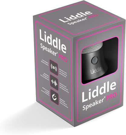 Liddle Speaker Pro - Magnetic Portablebluetooth Speaker with Microphone for Iphone 12/13/14/15/16-5W Wireless Audio, 8-Hour Battery, Water-Resistant - Magnetic Attach to Anywhere (Black)